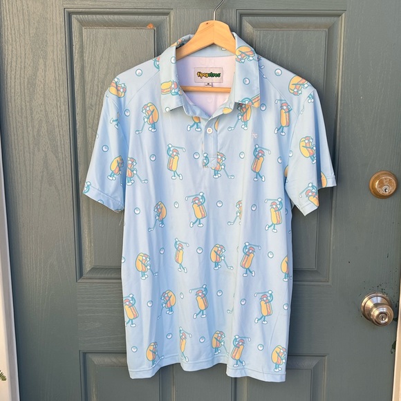 Tipsy Elves Other - Tipsy Elves “Hot Dog” Golf Performance Polo Shirt